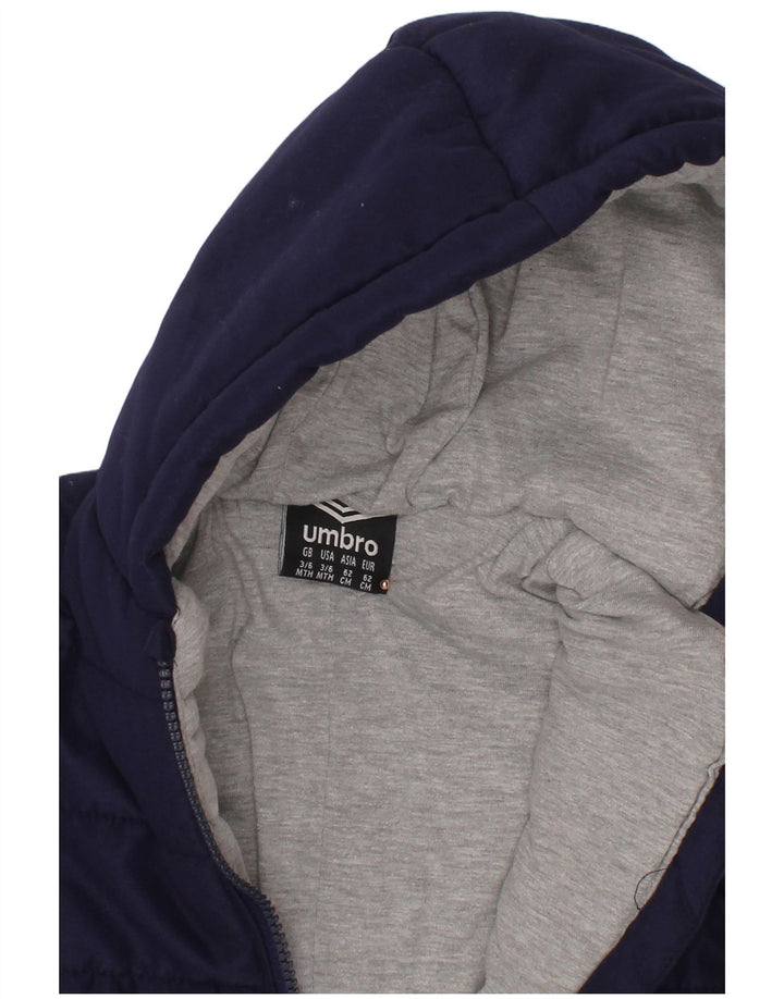 UMBRO Baby Boys Hooded Padded Jumpsuit 3-6 Months  Navy Blue Polyester