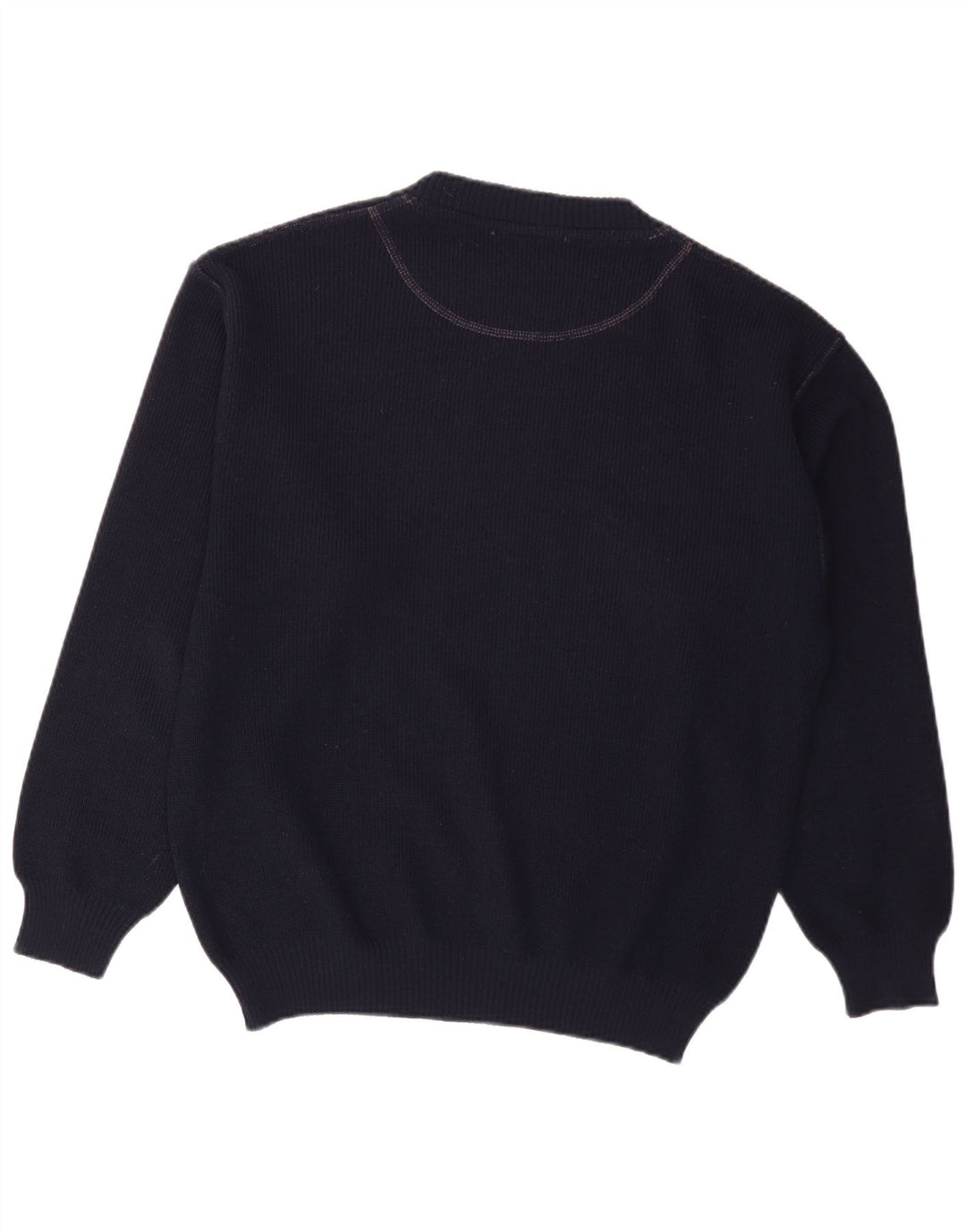 Explorer Mens Crew Neck Jumper Sweater IT 50 Medium Navy Blue Wool