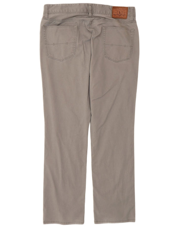 Polo Ralph Lauren Mens Straight Casual Trousers W34 L30 Grey Cotton