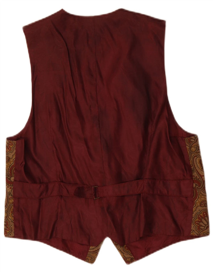 Vintage Mens Waistcoat Medium Brown Paisley