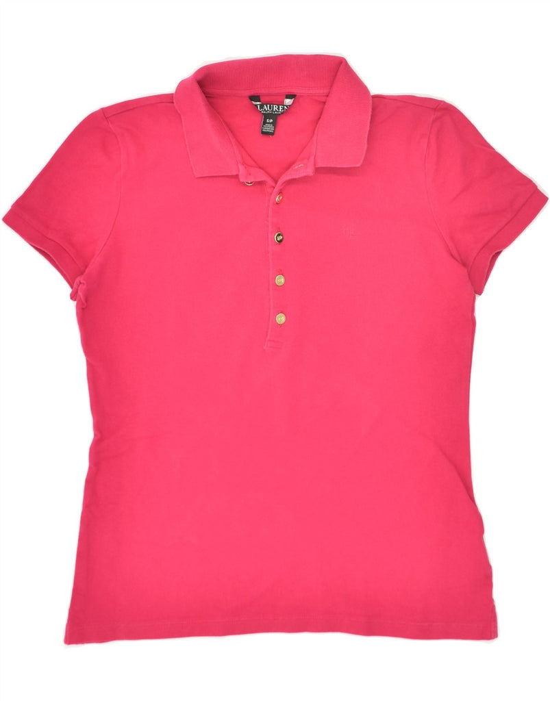 POLO RALPH LAUREN Womens Polo Shirt UK 10 Small Pink Cotton | Vintage Polo Ralph Lauren | Thrift | Second-Hand Polo Ralph Lauren | Used Clothing | Messina Hembry 