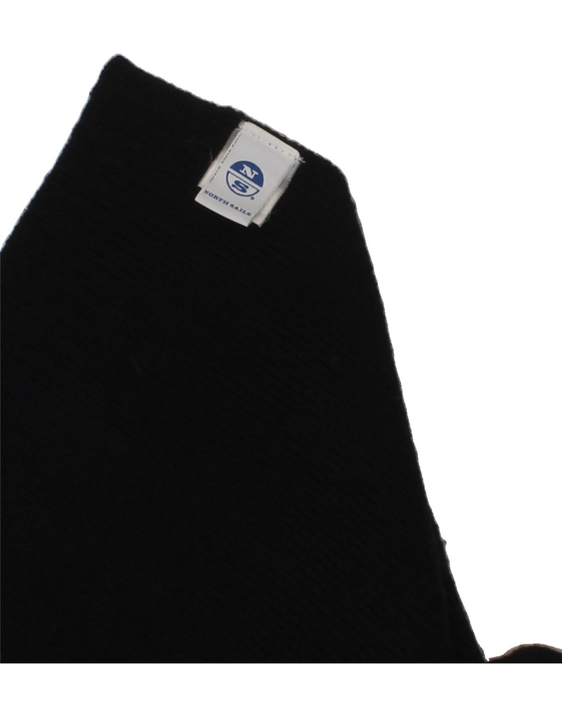 NORTH SAILS Mens Rectangle Scarf One Size Black Wool | Vintage North Sails | Thrift | Second-Hand North Sails | Used Clothing | Messina Hembry 