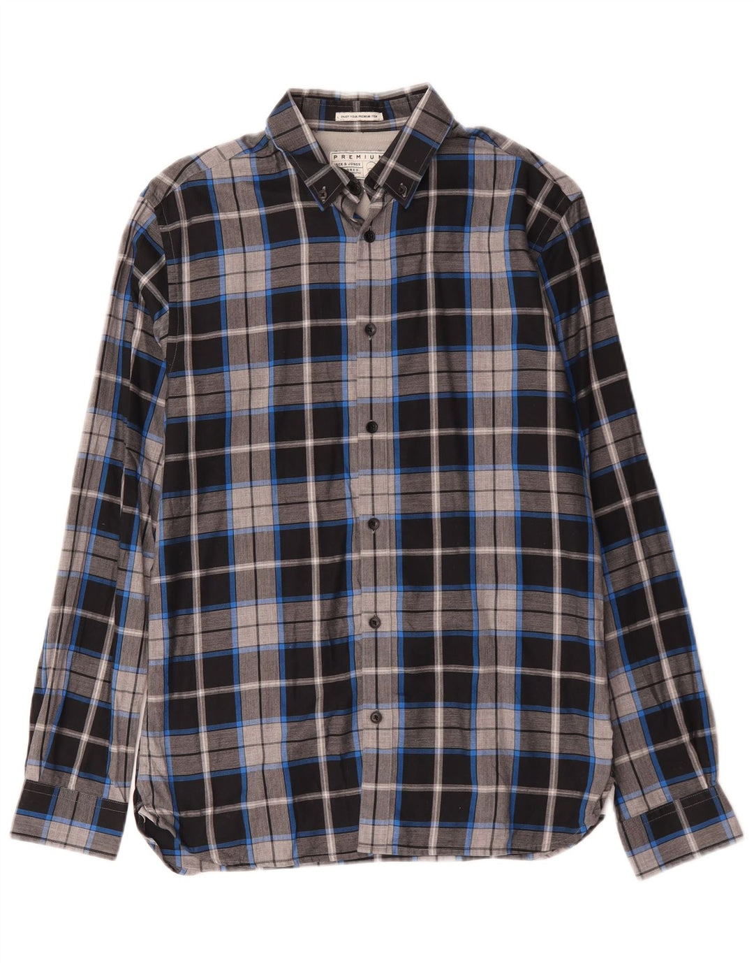 Jack & Jones Mens Flannel Shirt Medium Multicoloured Check Cotton