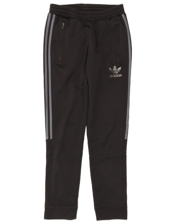 Adidas Mens Tracksuit Trousers Joggers Small Black Polyester