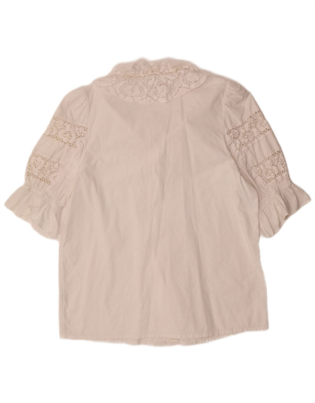 ALPHORN Womens Shirt Blouse IT 40 Medium White