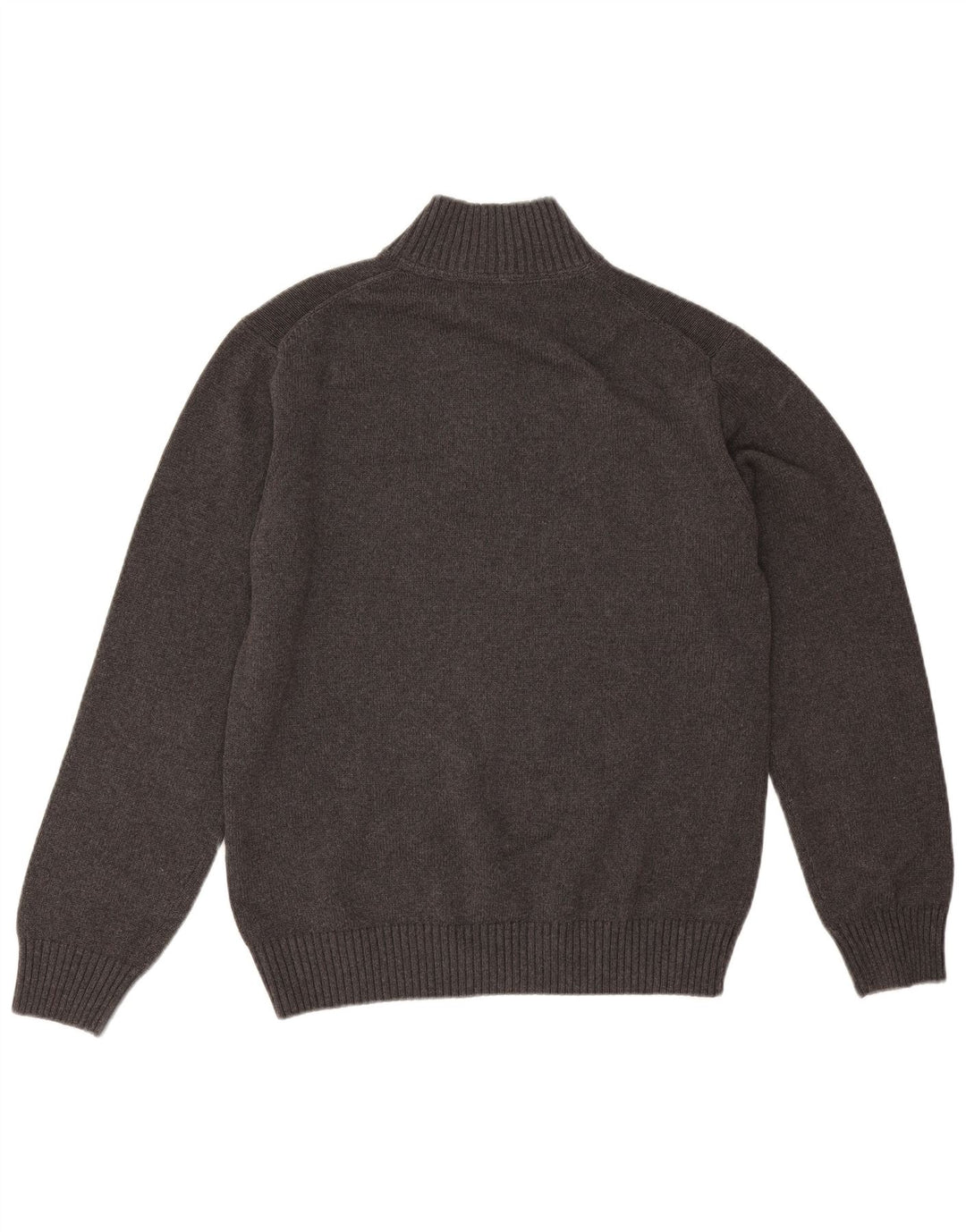 Gant Mens Zip Neck Jumper Sweater Large Grey Cotton