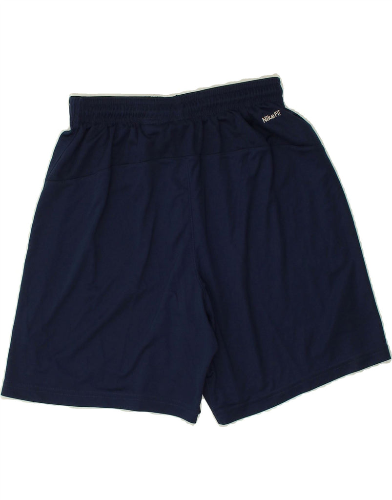 NIKE Mens Fit Dry Sport Shorts Small Navy Blue Polyester | Vintage Nike | Thrift | Second-Hand Nike | Used Clothing | Messina Hembry 