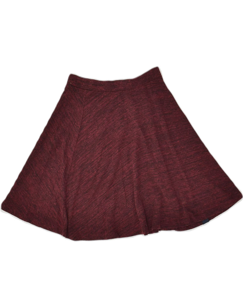 SUPERDRY Womens A-Line Skirt W24 XS Burgundy Polyester | Vintage Superdry | Thrift | Second-Hand Superdry | Used Clothing | Messina Hembry 