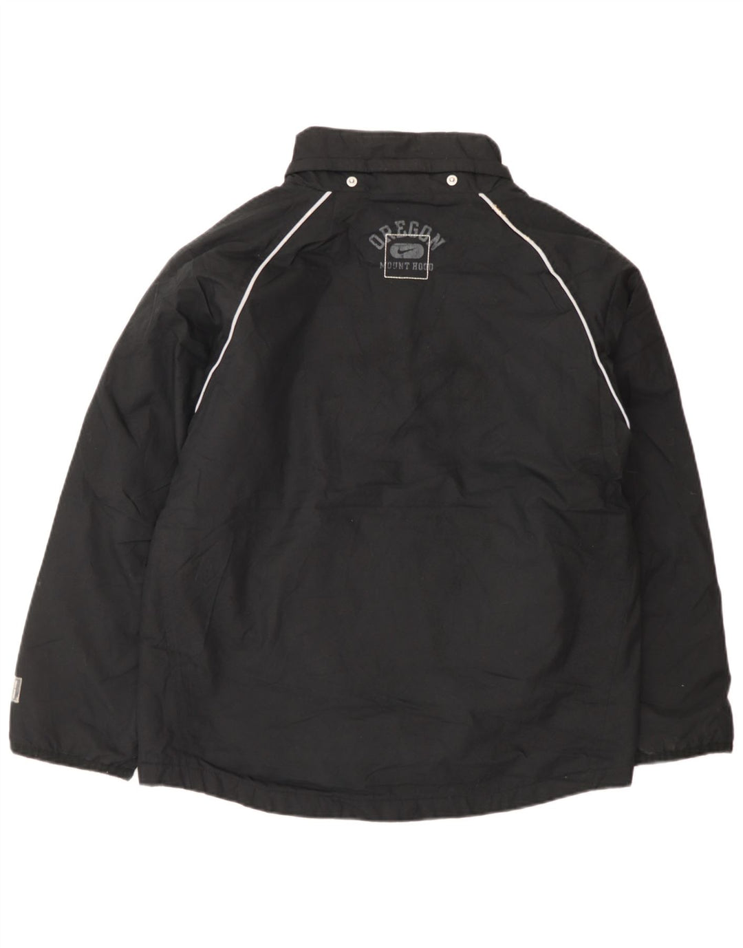 Nike Boys Graphic Anorak Jacket 12-13 Years Large Black Polyester
