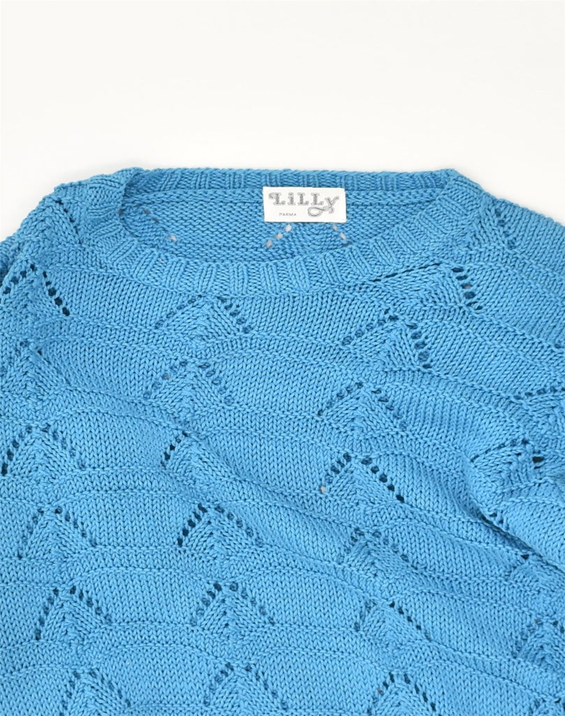 VINTAGE Womens Crew Neck Jumper Sweater UK 16 Large Blue | Vintage Vintage | Thrift | Second-Hand Vintage | Used Clothing | Messina Hembry 