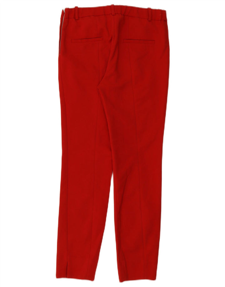 Zara Womens Slim Casual Trousers Small W26 L26 Red