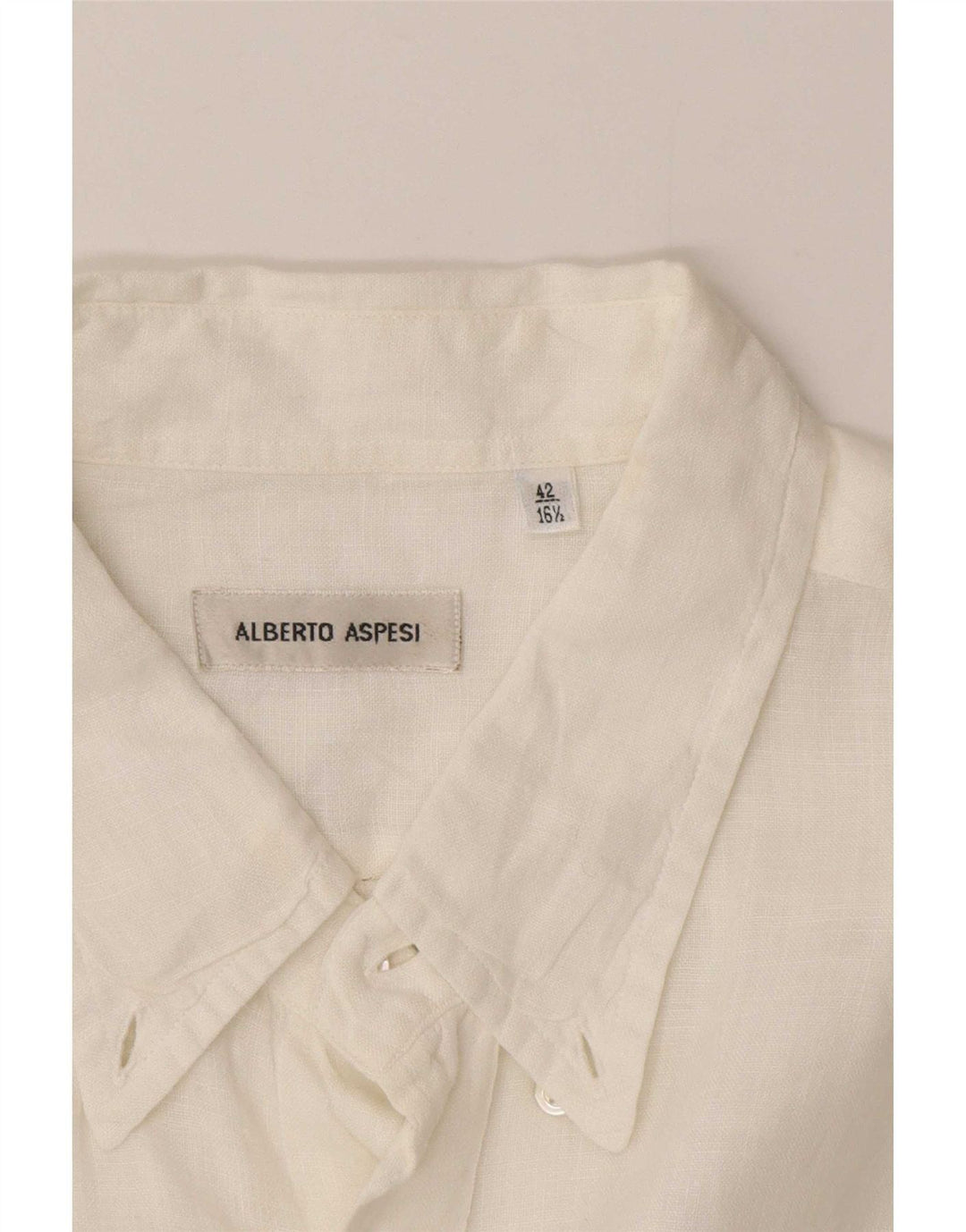 Alberto Aspesi Mens Shirt Size 42 16 1/2 Large White