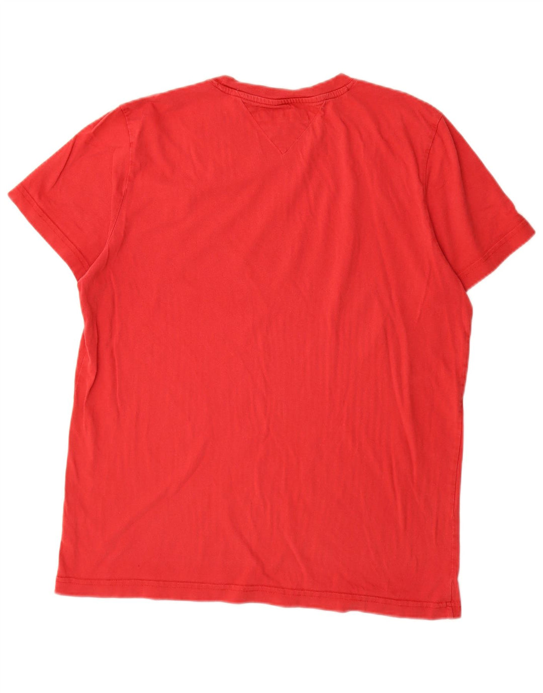 Tommy Hilfiger Mens T-Shirt Top Large Red Cotton