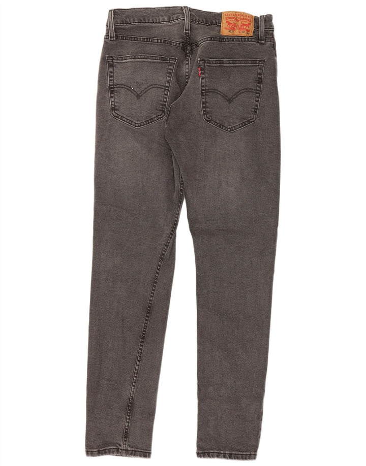 Levi's Mens 512 Slim Tapered Jeans W32 L32 Grey Cotton