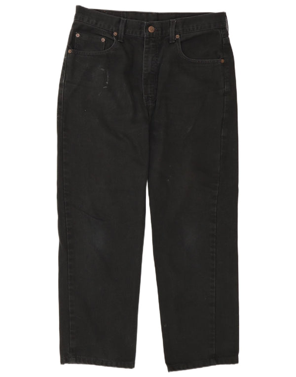 Levi's Mens 504 Cropped Jeans W33 L26 Black Cotton