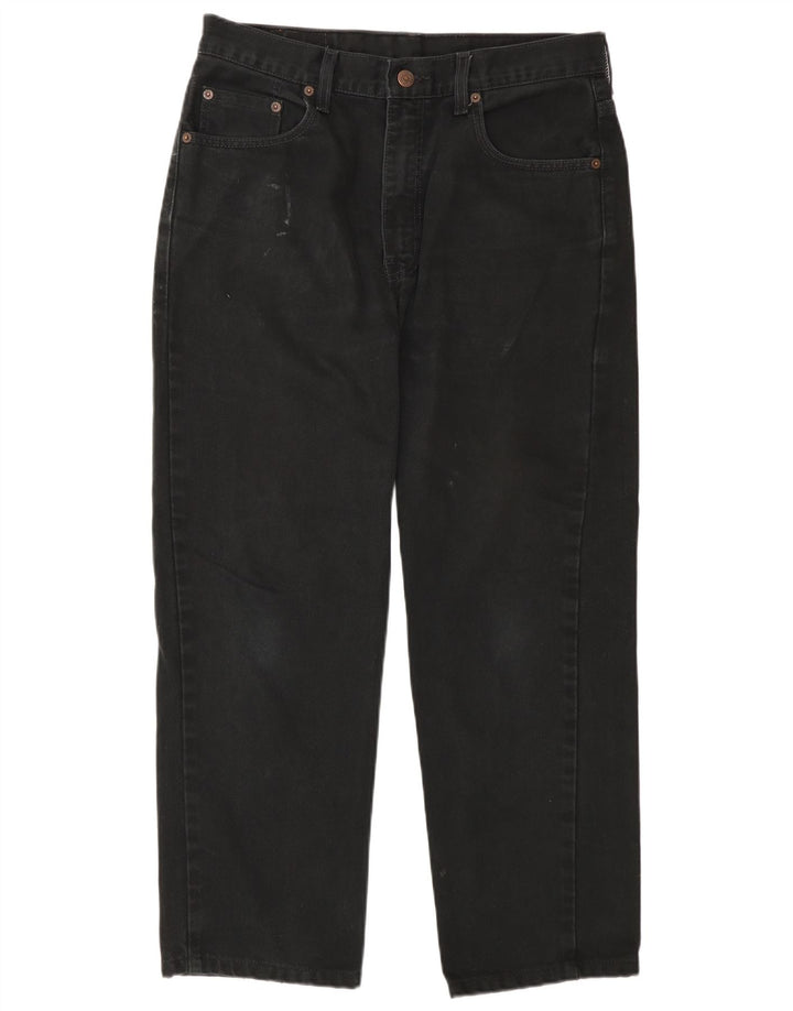 Levi's Mens 504 Cropped Jeans W33 L26 Black Cotton