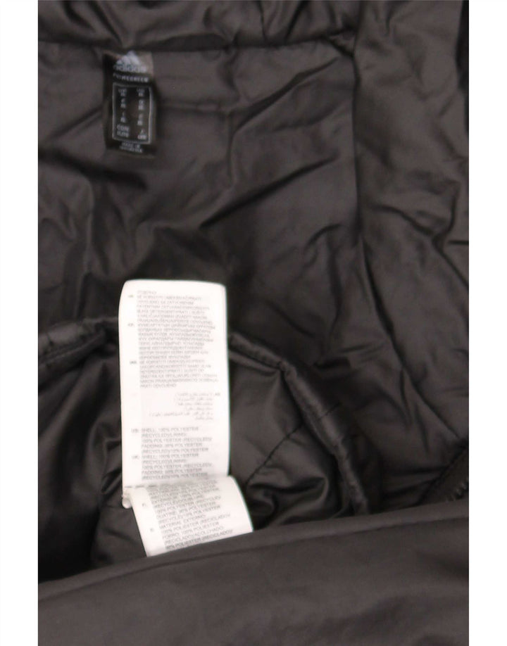 Adidas Mens Hooded Padded Jacket UK 42 XL Black Polyester