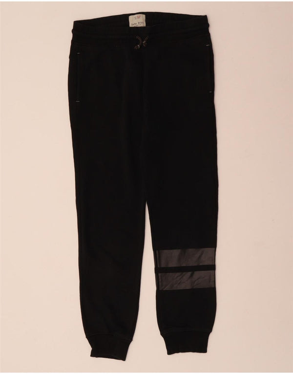 ZARA Boys Tracksuit Trousers Joggers 11-12 Years  Black Colourblock Cotton