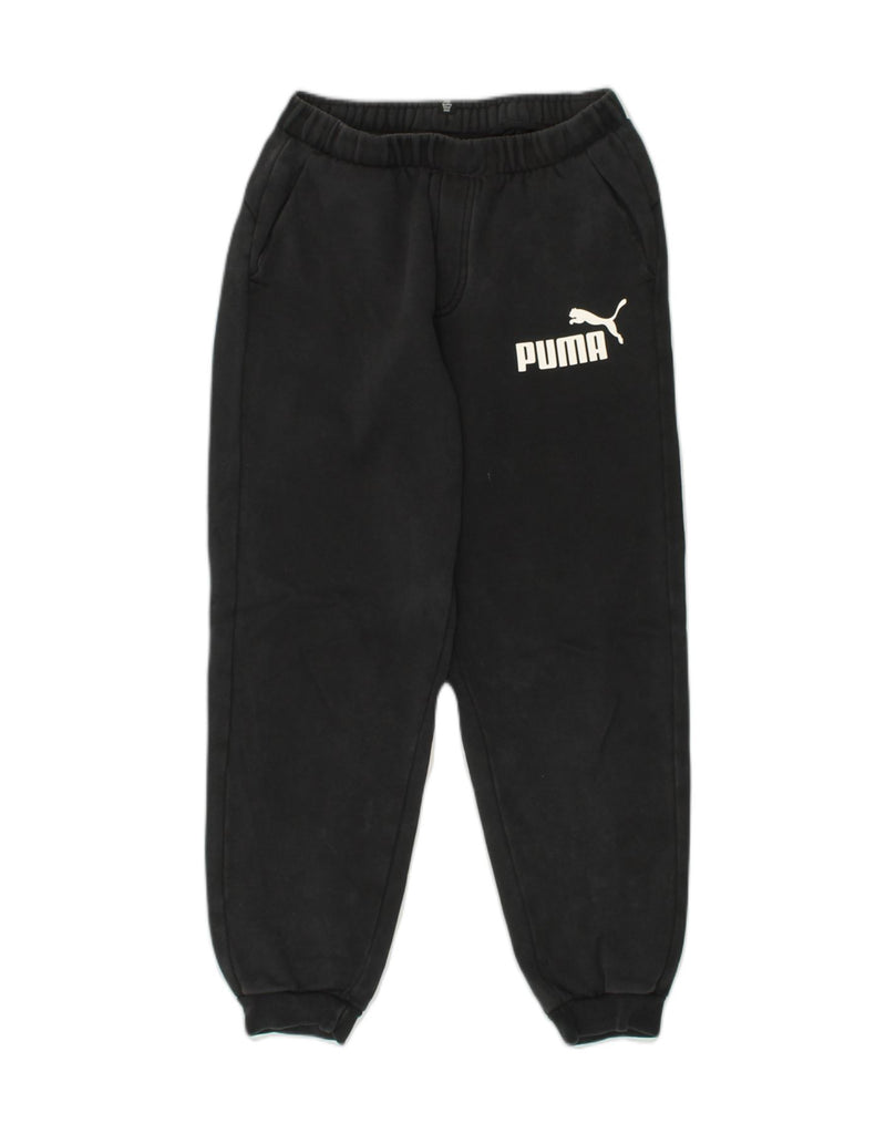 PUMA Boys Tracksuit Trousers Joggers 13-14 Years Black Cotton | Vintage Puma | Thrift | Second-Hand Puma | Used Clothing | Messina Hembry 