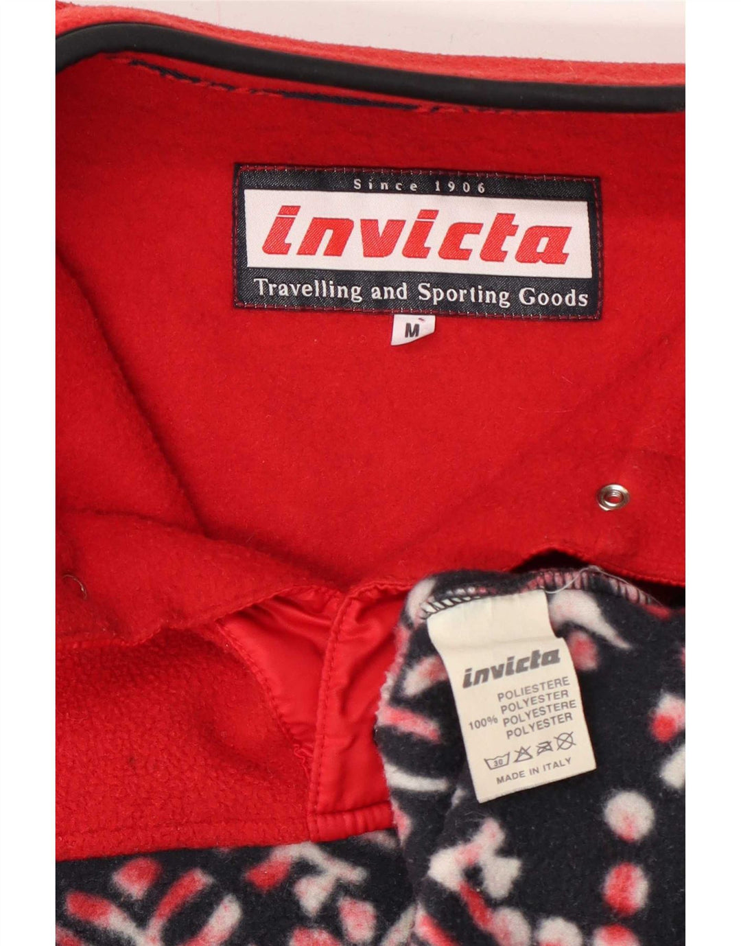 Invicta Mens Button Neck Fleece Jumper Medium Multicoloured Floral