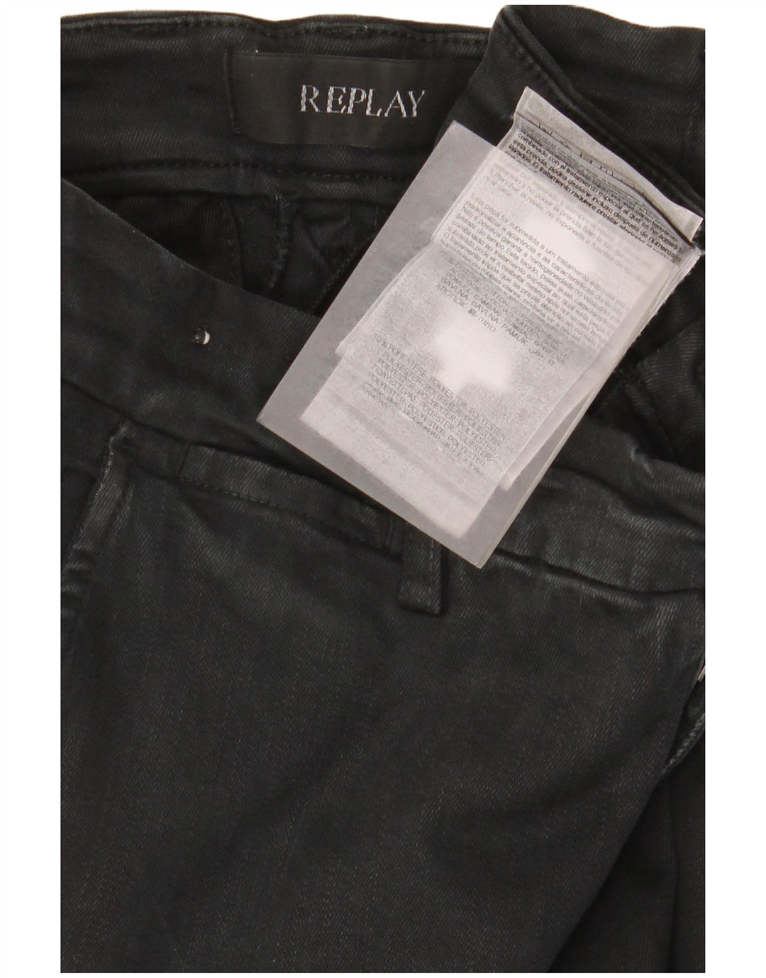 Replay Mens Zeumar Slim Jeans W29 L30 Black Cotton