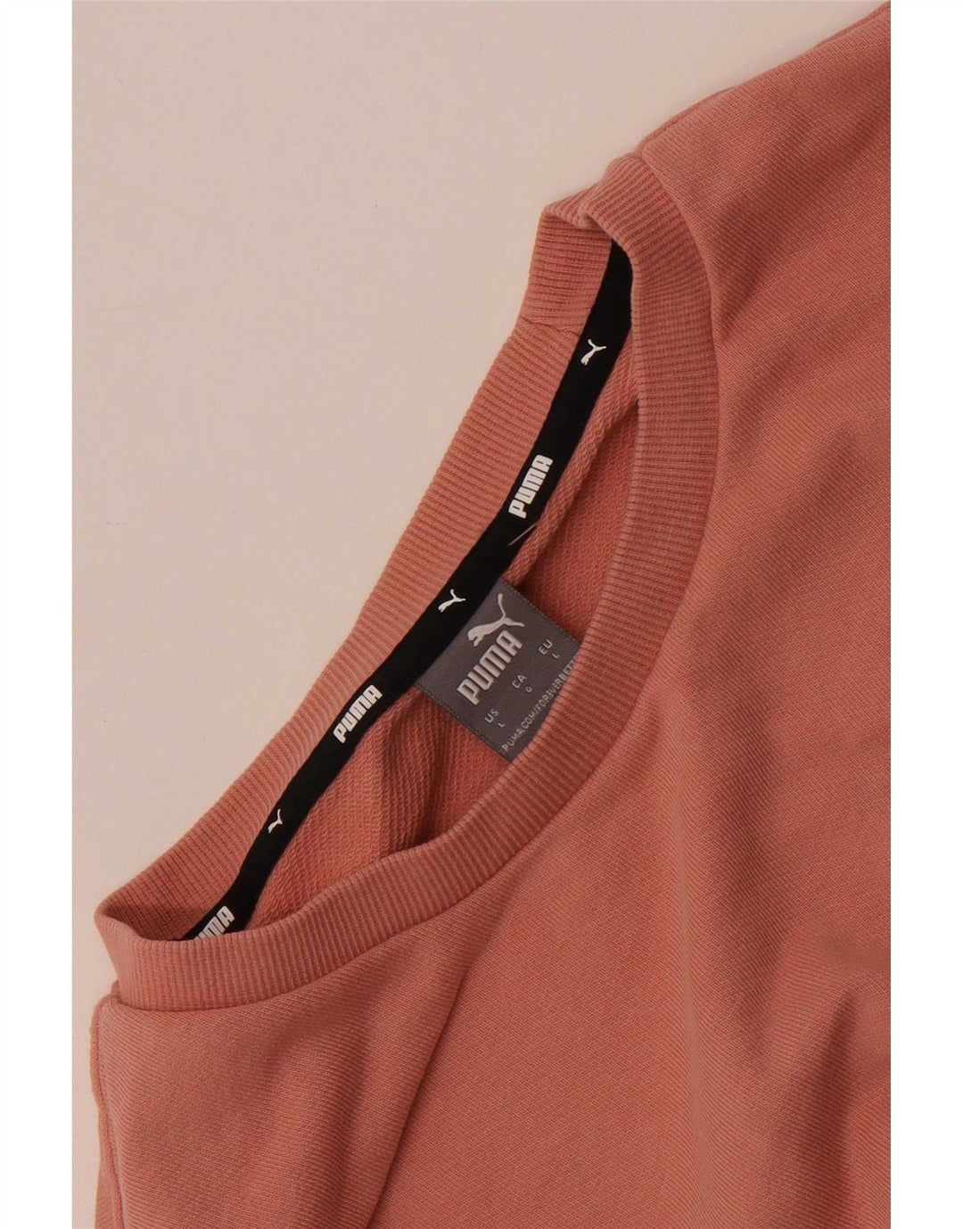 Puma Womens Graphic Sweatshirt Jumper UK 16 Large Pink Colourblock