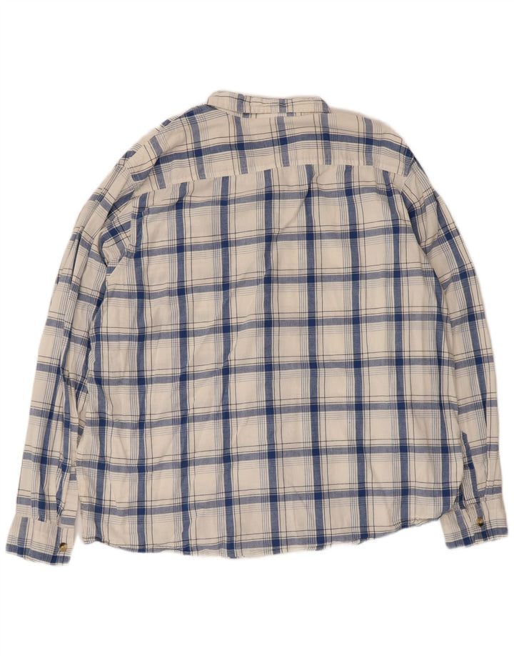 Wrangler Mens Shirt 2XL White Check Cotton