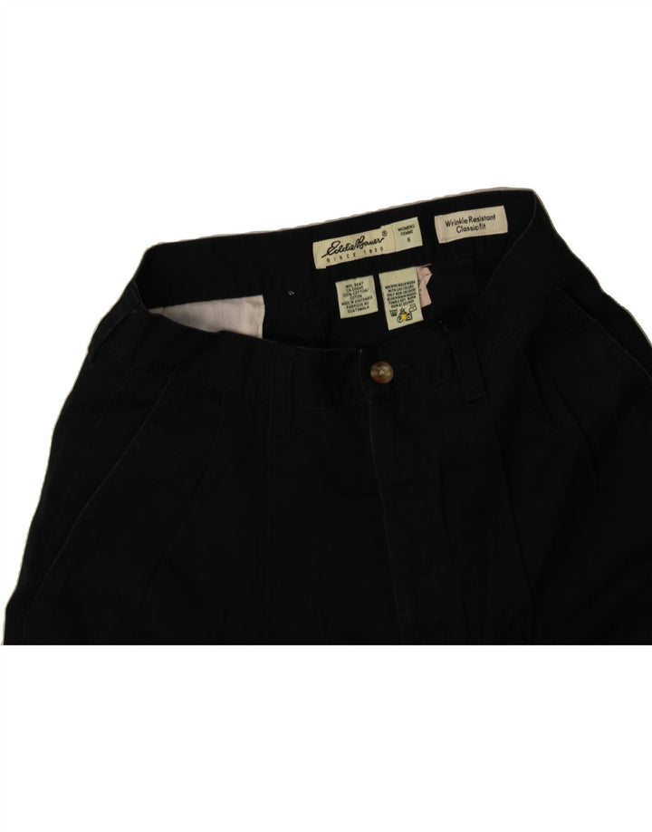 EDDIE BAUER Womens Classic Fit Chino Trousers US 8 Medium W26 L30 Black Vintage Eddie Bauer and Second-Hand Eddie Bauer from Messina Hembry 