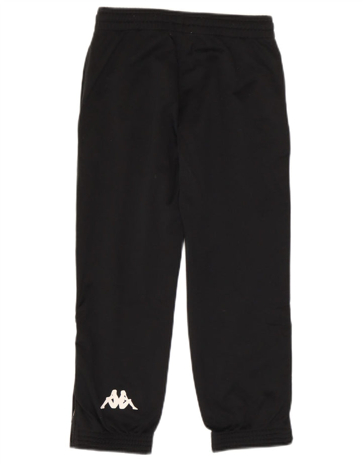 Kappa Boys Graphic Tracksuit Trousers Joggers 5-6 Years Black