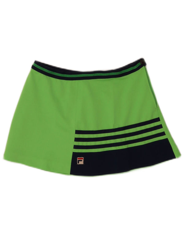Fila Womens Tennis Skirt IT 44 Medium Green Colourblock Polyester Sports