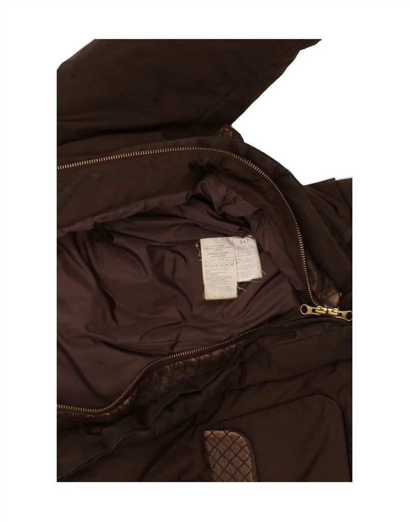 PENNY BLACK Womens Padded Jacket UK 14 Large  Brown Polyester | Vintage Penny Black | Thrift | Second-Hand Penny Black | Used Clothing | Messina Hembry 