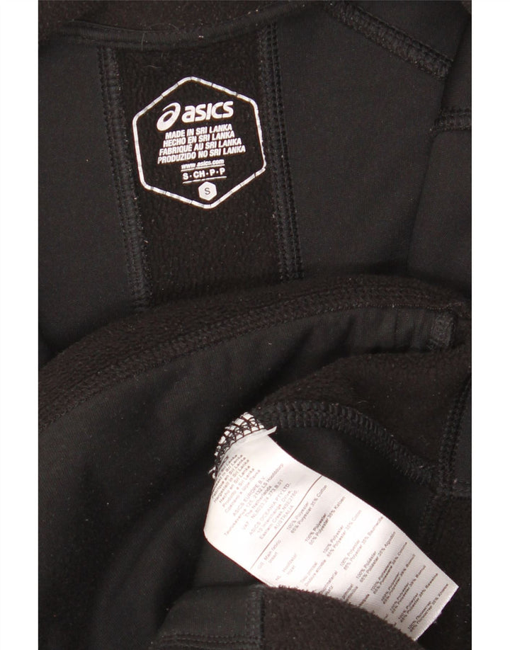 ASICS Womens Fleece Jacket UK 10 Small Black Polyester