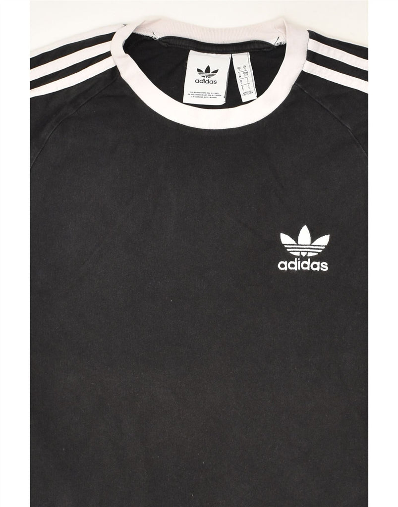 ADIDAS Mens T-Shirt Top Small Black Cotton | Vintage Adidas | Thrift | Second-Hand Adidas | Used Clothing | Messina Hembry 