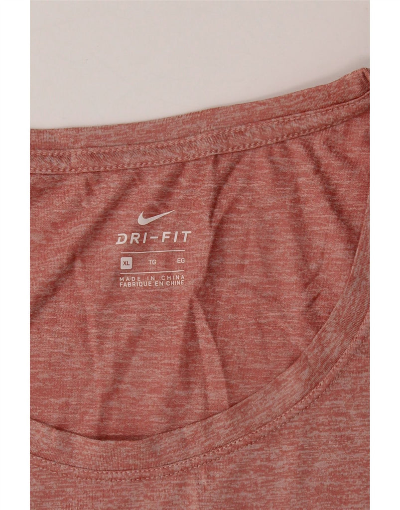 NIKE Womens Dri Fit T-Shirt Top UK 18 XL Pink Flecked Vintage Nike and Second-Hand Nike from Messina Hembry 