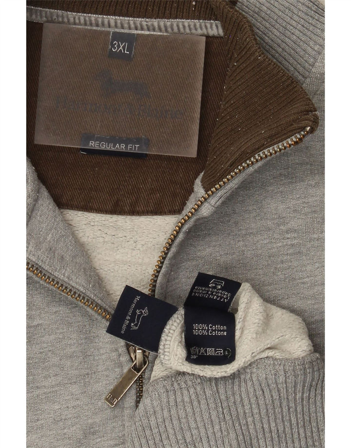 Harmont & Blaine Mens Regular Fit Tracksuit Top Jacket 3XL Grey Flecked