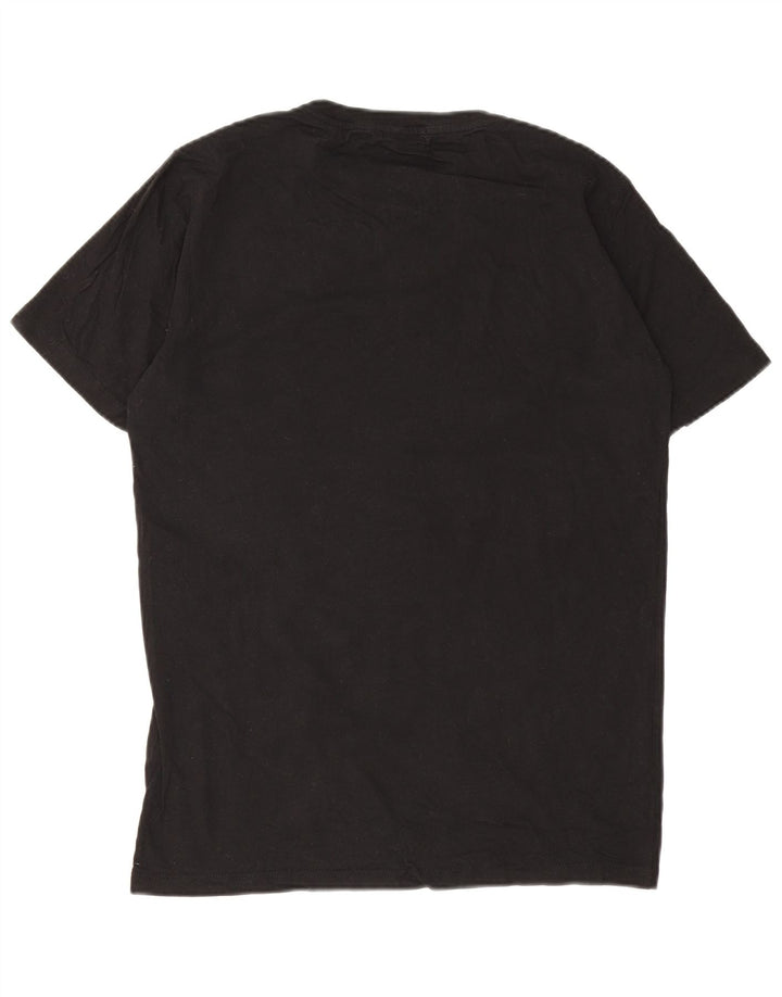 Replay Mens Graphic T-Shirt Top Medium Black Cotton