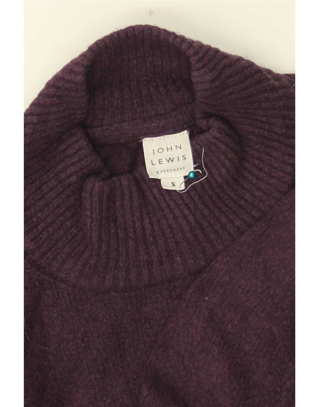 John Lewis Womens Oversized Turtle Neck Jumper Sweater UK 10 Small Purple