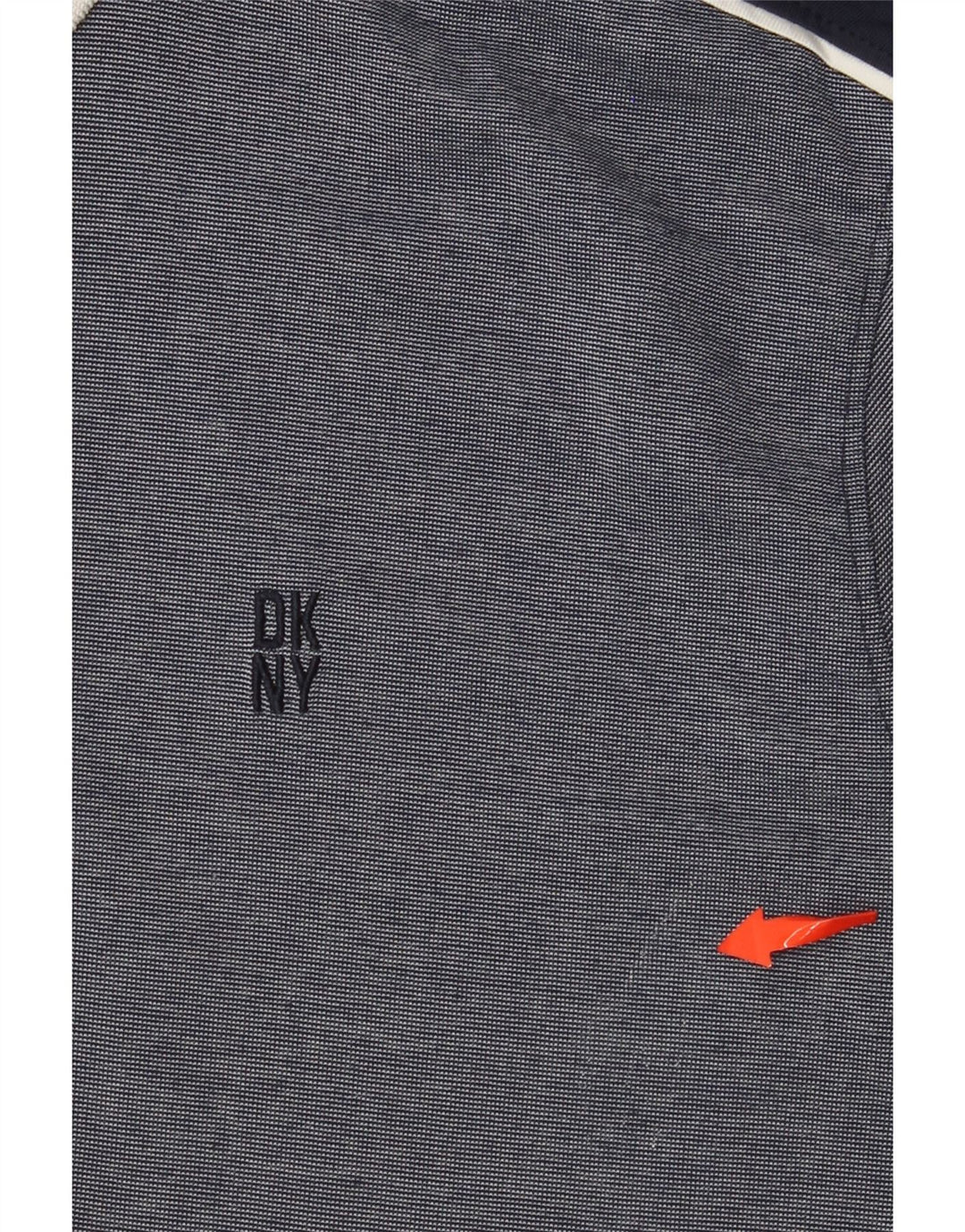 DKNY Mens Polo Shirt Medium Navy Blue Cotton