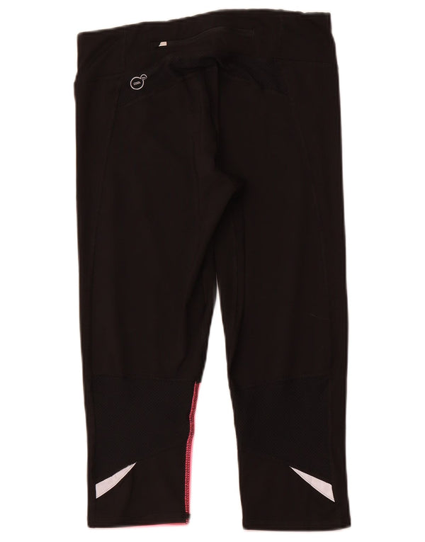 Puma Womens Capri Leggings UK 12 Medium  Black Colourblock Polyester