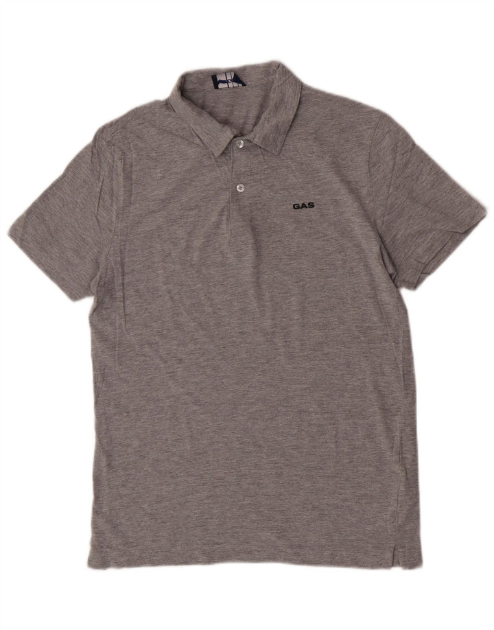 Gas Mens Polo Shirt Medium Grey Cotton