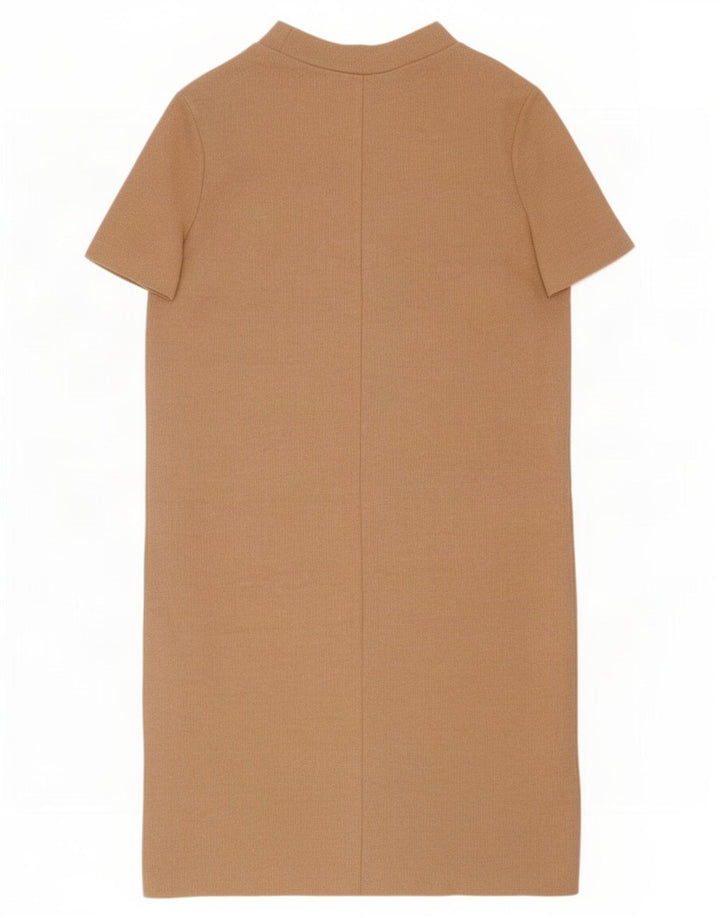 Zara Womens Shift Dress UK 16 Large Beige