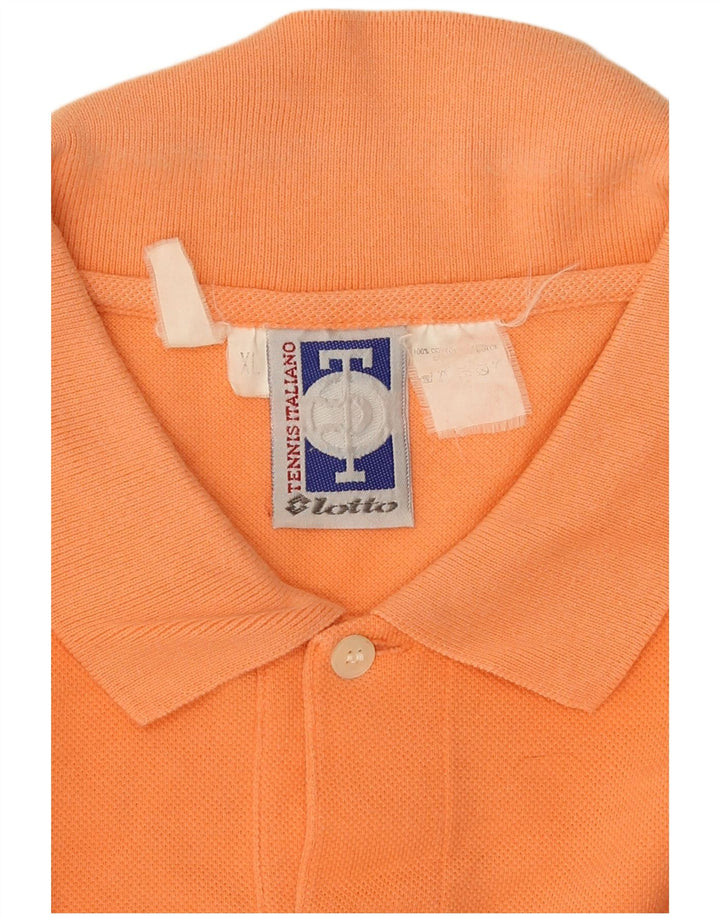 Lotto Mens Polo Shirt XL Orange Cotton