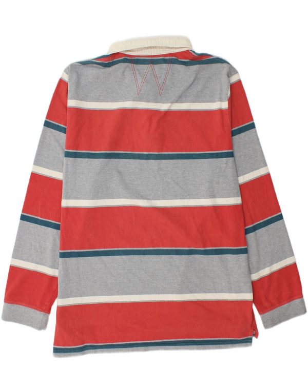 WEIRD FISH Mens Long Sleeve Rugby Polo Shirt 2XL Multicoloured Striped