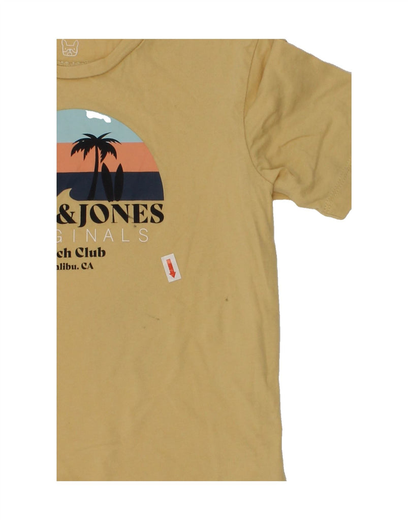 JACK & JONES Boys Graphic T-Shirt Top 7-8 Years Yellow | Vintage Jack & Jones | Thrift | Second-Hand Jack & Jones | Used Clothing | Messina Hembry 