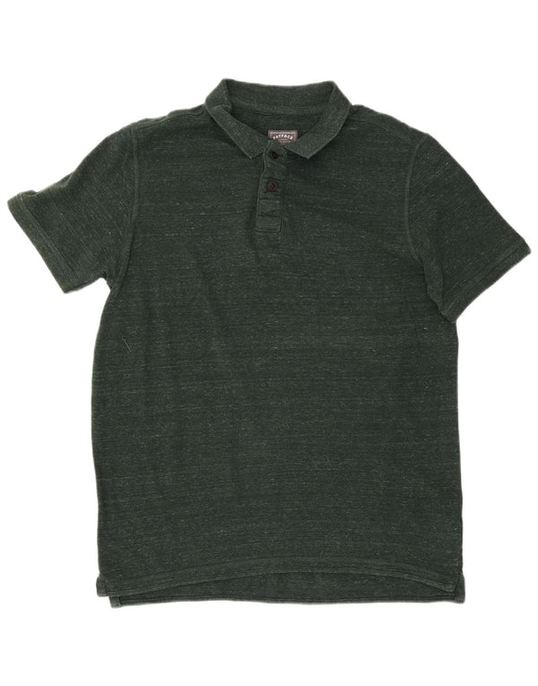 Fat Face Mens Polo Shirt XL Green Flecked Cotton