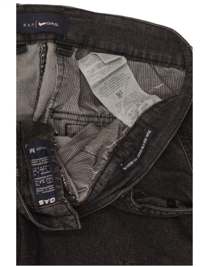 Gas Mens Denim Regular Fit Cargo Shorts Medium W32 Black Cotton