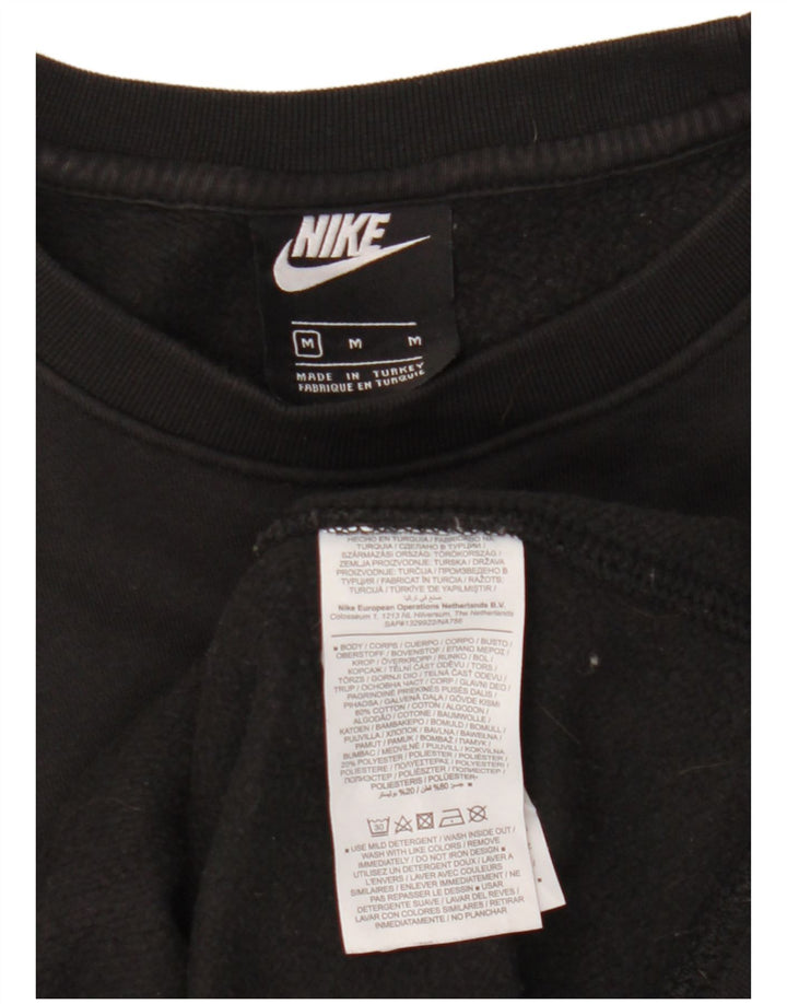 Nike Mens Graphic Sweatshirt Jumper Medium Black Cotton