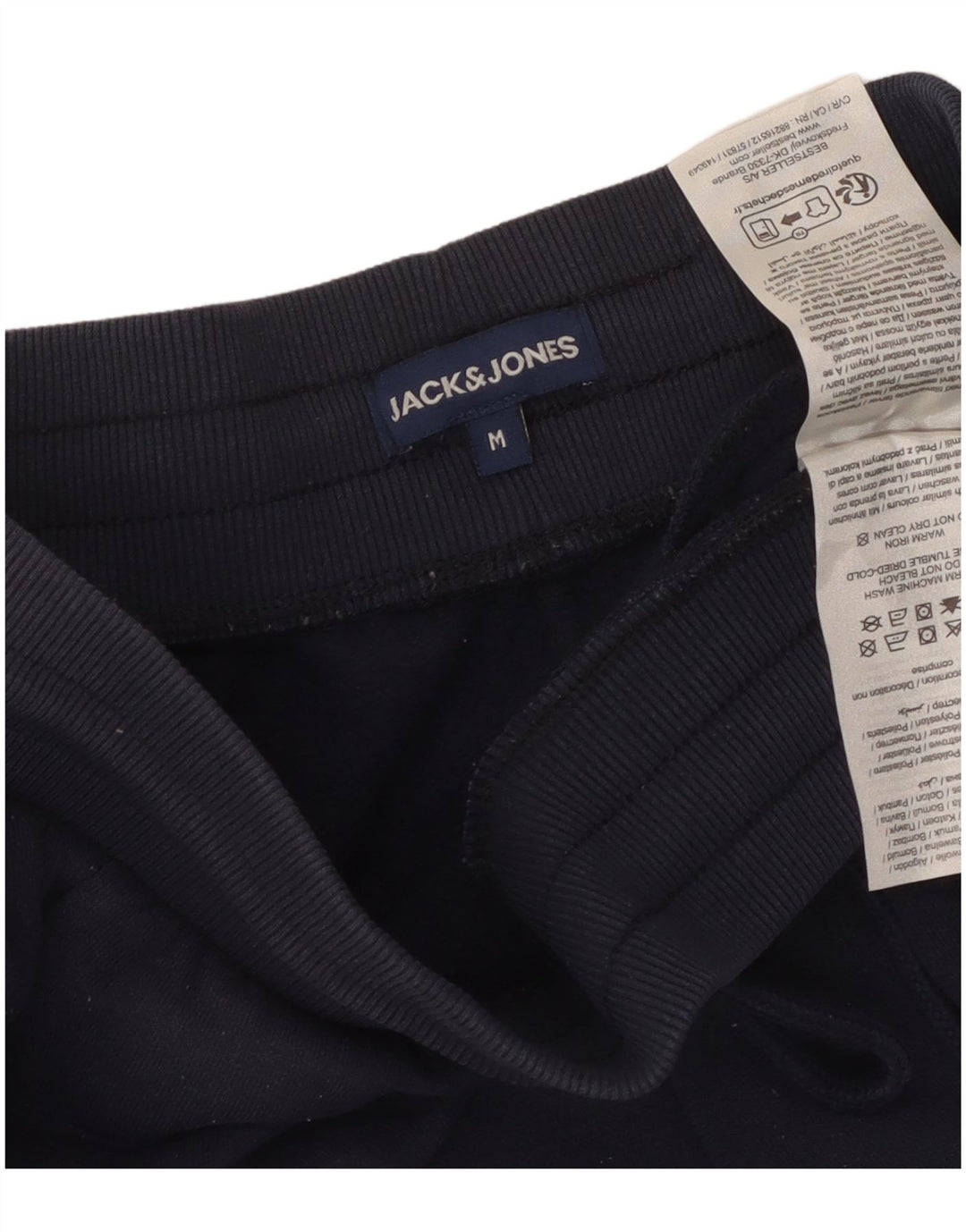 Jack & Jones Mens Tracksuit Trousers Joggers Medium  Navy Blue Cotton