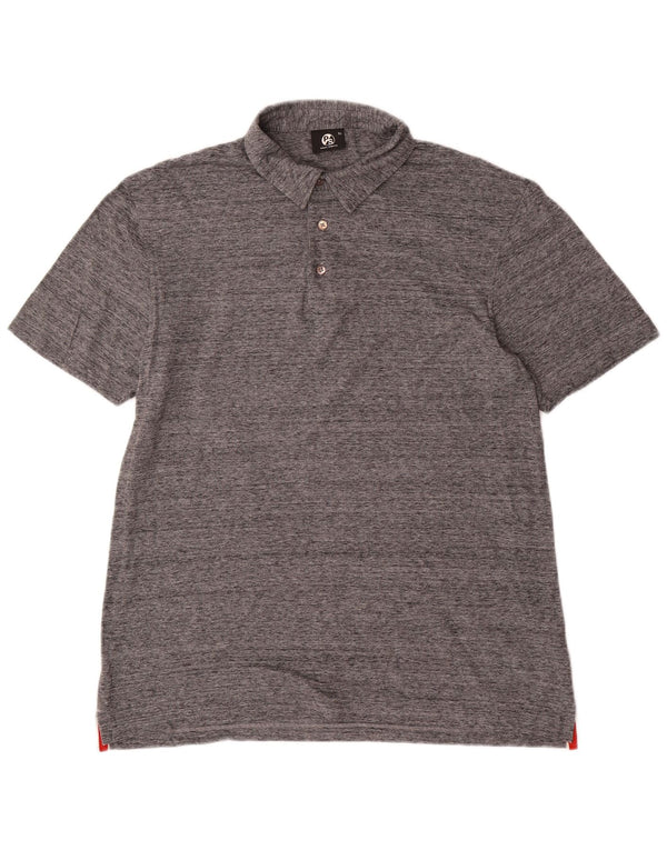 Paul Smith Mens Polo Shirt XL Grey Flecked Cotton