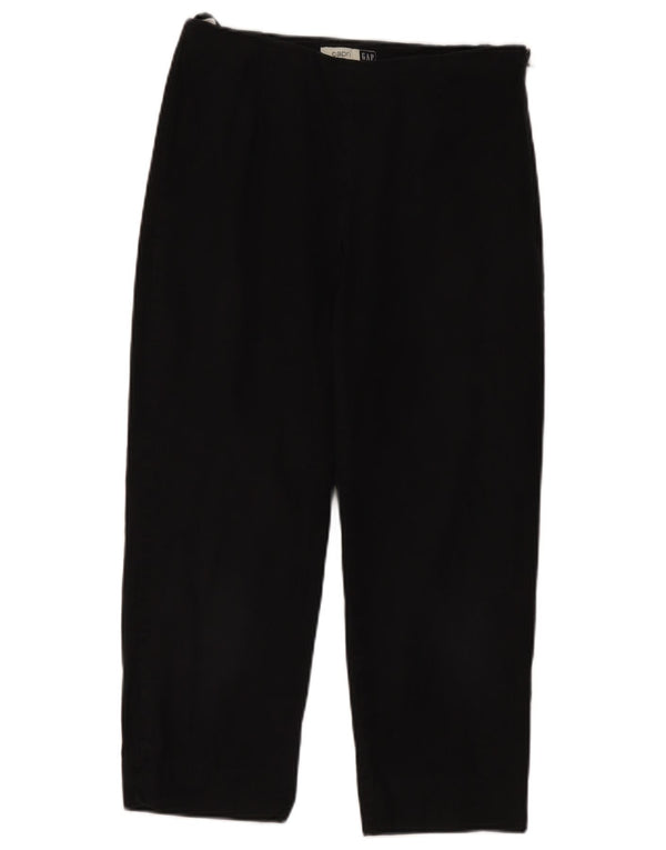 Gap Womens Straight Capri Trousers UK 8 Small W28 L24 Black Cotton